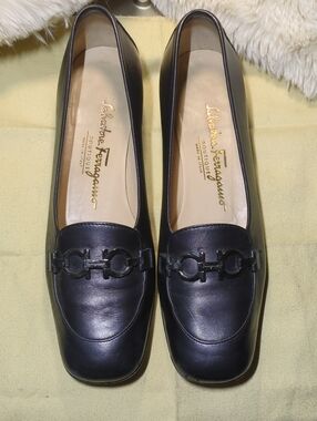 Salvatore Ferragamo Gancini Women's Black Leather Bit Loafers NOW ONLY $75